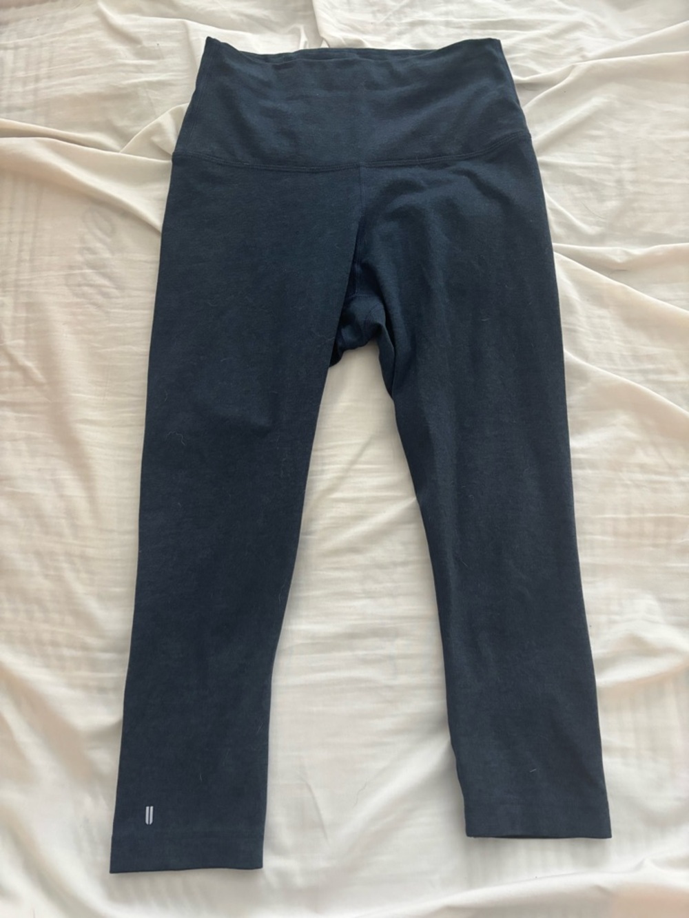 NOBULL Heather Navy Blue High-Waist Capri Performance Leggings
